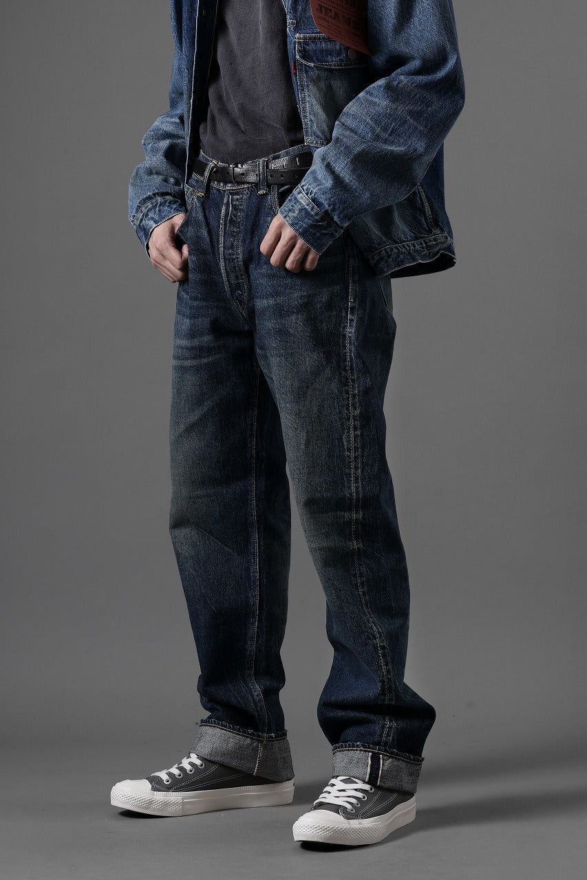 FULLCOUNT x LOOM exclusive "Old Dude" Straight Denim Pants / 13.7oz Zimbabwe Selvedge Denim (INDIGO BLUE)