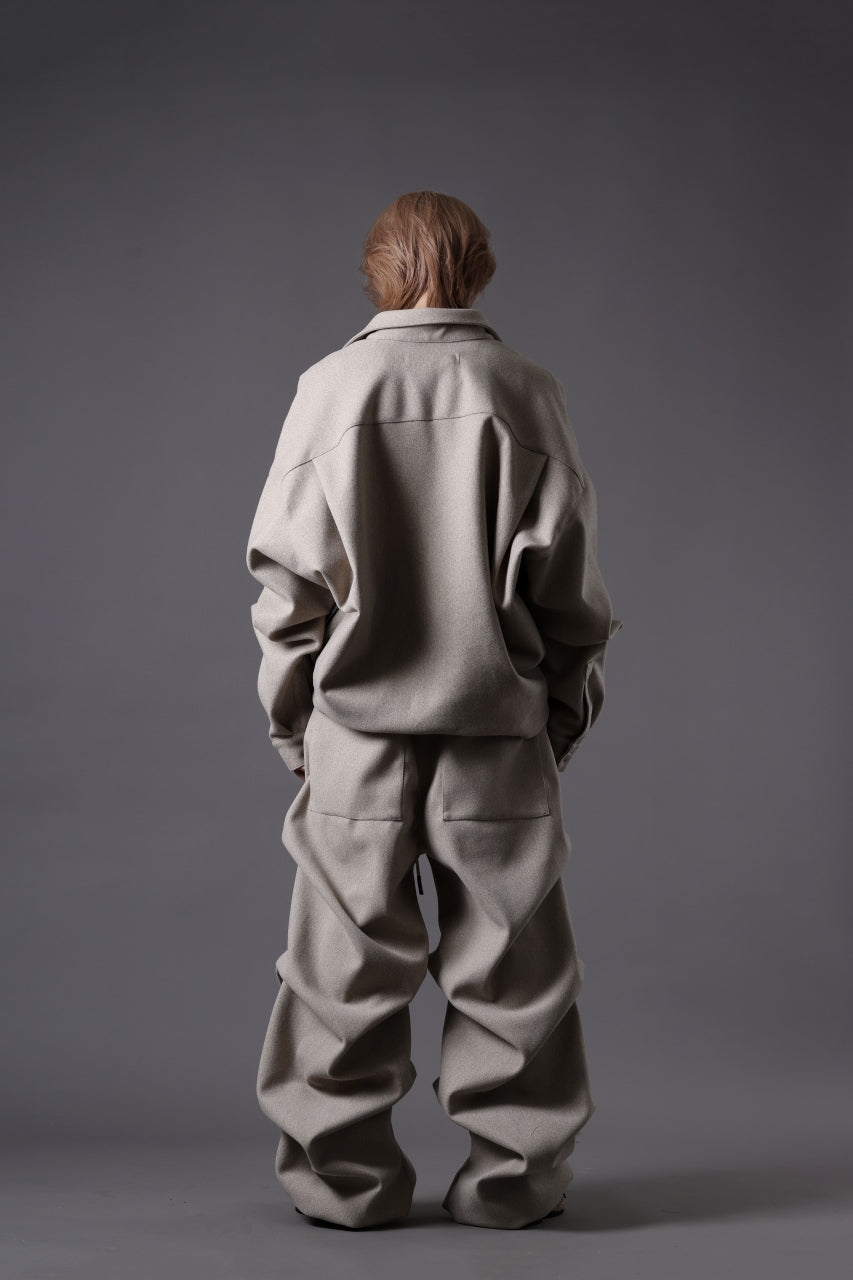 A.F ARTEFACT EXTREME WIDE BAGGY PANTS / KNIT JERSEY (BEIGE)