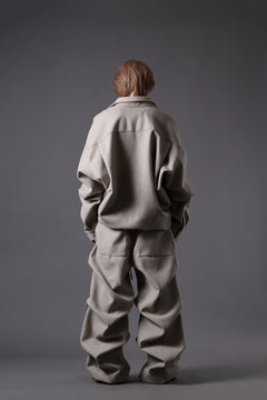 画像をギャラリービューアに読み込む, A.F ARTEFACT CROPPED SHIRT JACKET / KNIT JERSEY (BEIGE)