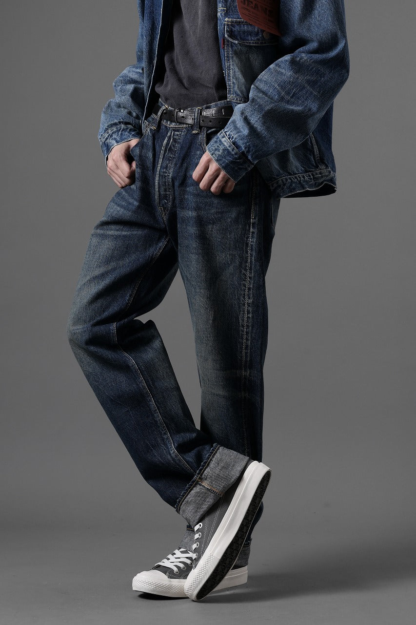 FULLCOUNT x LOOM exclusive "Old Dude" Straight Denim Pants / 13.7oz Zimbabwe Selvedge Denim (INDIGO BLUE)