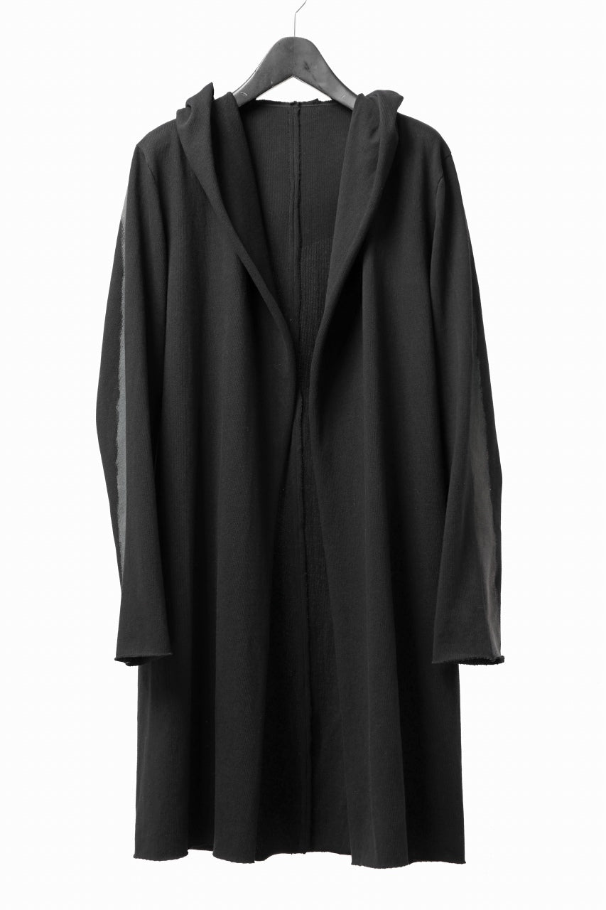 m.a+ hand painted hooded unlined cardigan / C328-HP/JM4 (BLACK)