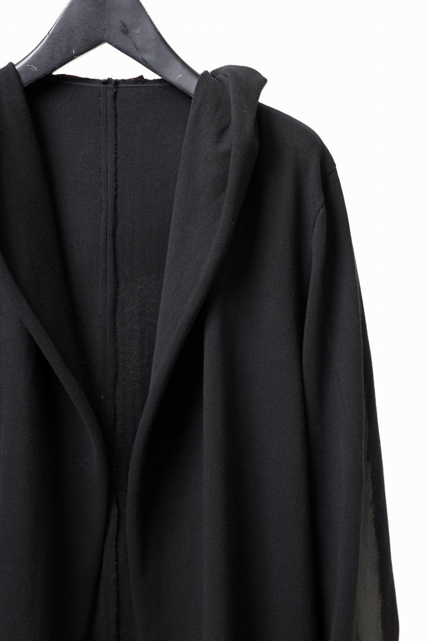 m.a+ exclusive hand painted hooded unlined cardigan coat / C328-HP/JM4 (BLACK)