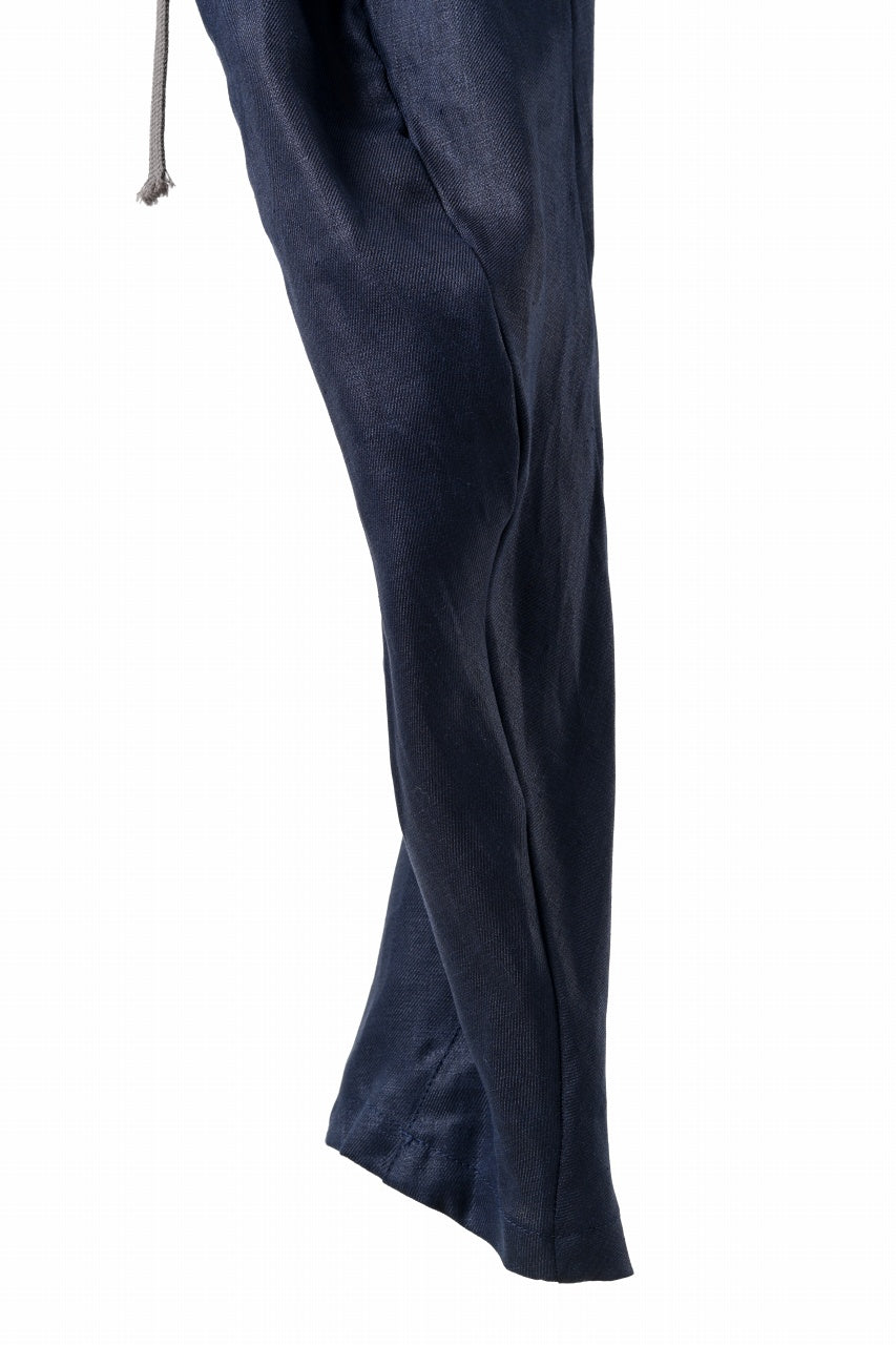 A.F ARTEFACT CARVED LONG PANTS / LINEN TWILL (NAVY)