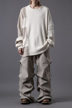 Load image into Gallery viewer, A.F ARTEFACT TUCK VOLUME BAGGY PANTS / PEs KNIT JERSEY (BEIGE)