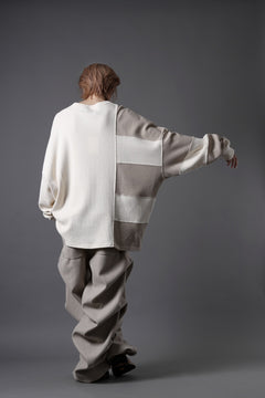 Load image into Gallery viewer, A.F ARTEFACT TUCK VOLUME BAGGY PANTS / PEs KNIT JERSEY (BEIGE)