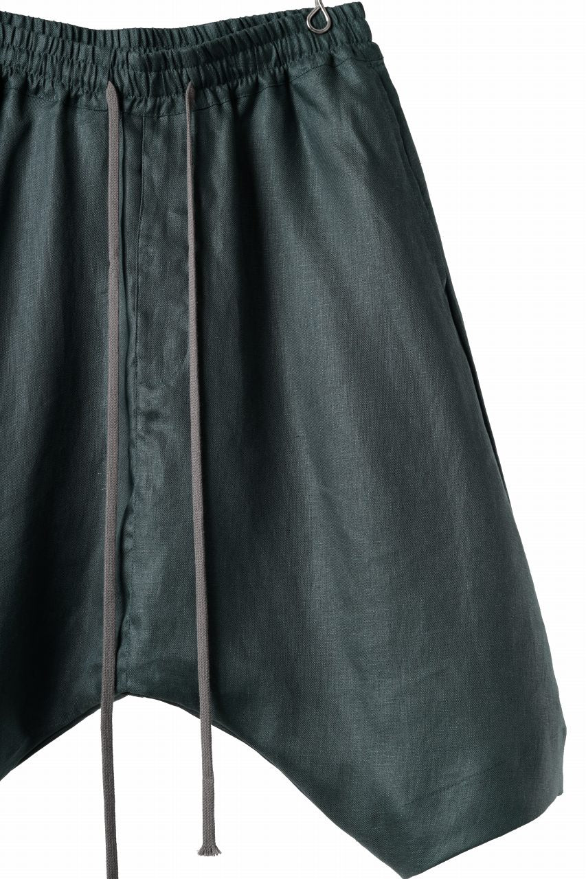 Load image into Gallery viewer, A.F ARTEFACT SARROUEL SHORT PANTS / LINEN TWILL (GREEN)