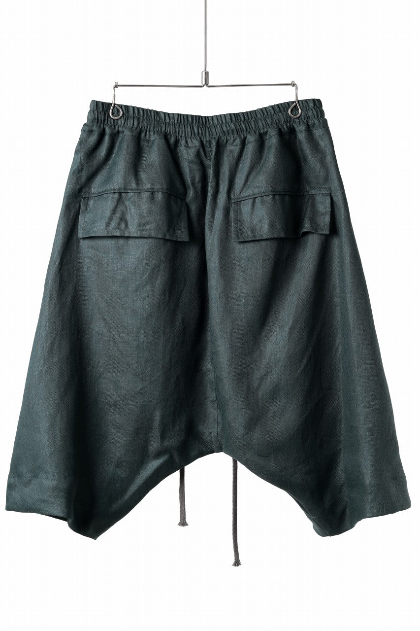 Load image into Gallery viewer, A.F ARTEFACT SARROUEL SHORT PANTS / LINEN TWILL (GREEN)