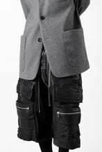 Load image into Gallery viewer, TARO HORIUCHI / th products Collarless Jacket / active setter tweed knit (gray)