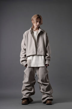Load image into Gallery viewer, A.F ARTEFACT TUCK VOLUME BAGGY PANTS / PEs KNIT JERSEY (BEIGE)