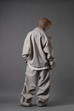 Load image into Gallery viewer, A.F ARTEFACT TUCK VOLUME BAGGY PANTS / PEs KNIT JERSEY (BEIGE)