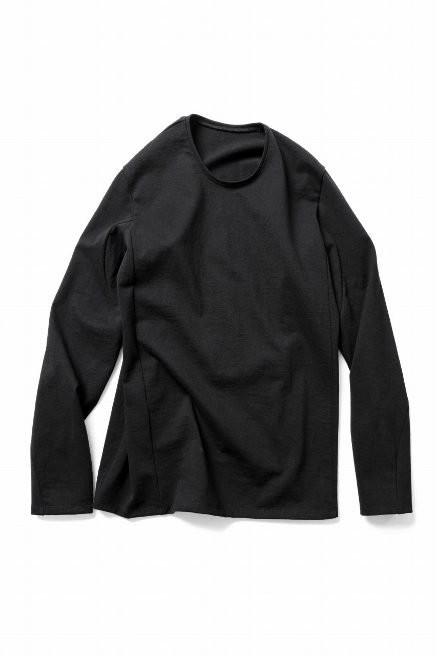 画像をギャラリービューアに読み込む, black crow x LOOM exclusive long sleeve tops / black dyed medium cotton jersey (black)