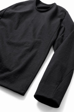 画像をギャラリービューアに読み込む, black crow x LOOM exclusive long sleeve tops / black dyed medium cotton jersey (black)