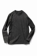black crow x LOOM exclusive long sleeve tops / sumi dyed medium cotton jersey (carbon)