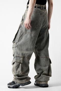 画像をギャラリービューアに読み込む, entire studios HEAVY DENIM CARGO TROUSERS (SURFACE WAVE)