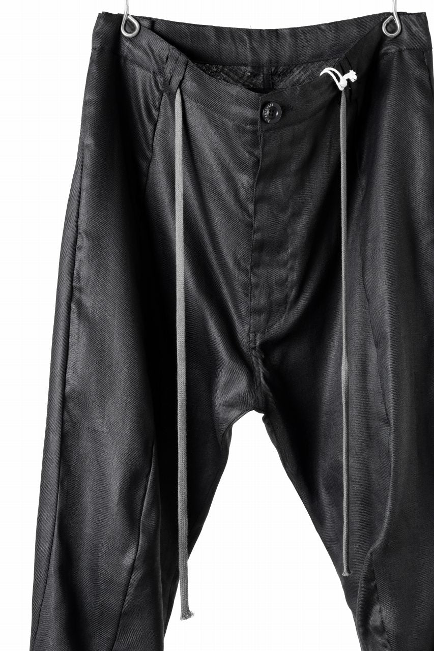 A.F ARTEFACT CARVED LONG PANTS / LINEN TWILL (BLACK)
