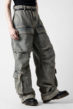 画像をギャラリービューアに読み込む, entire studios HEAVY DENIM CARGO TROUSERS (SURFACE WAVE)