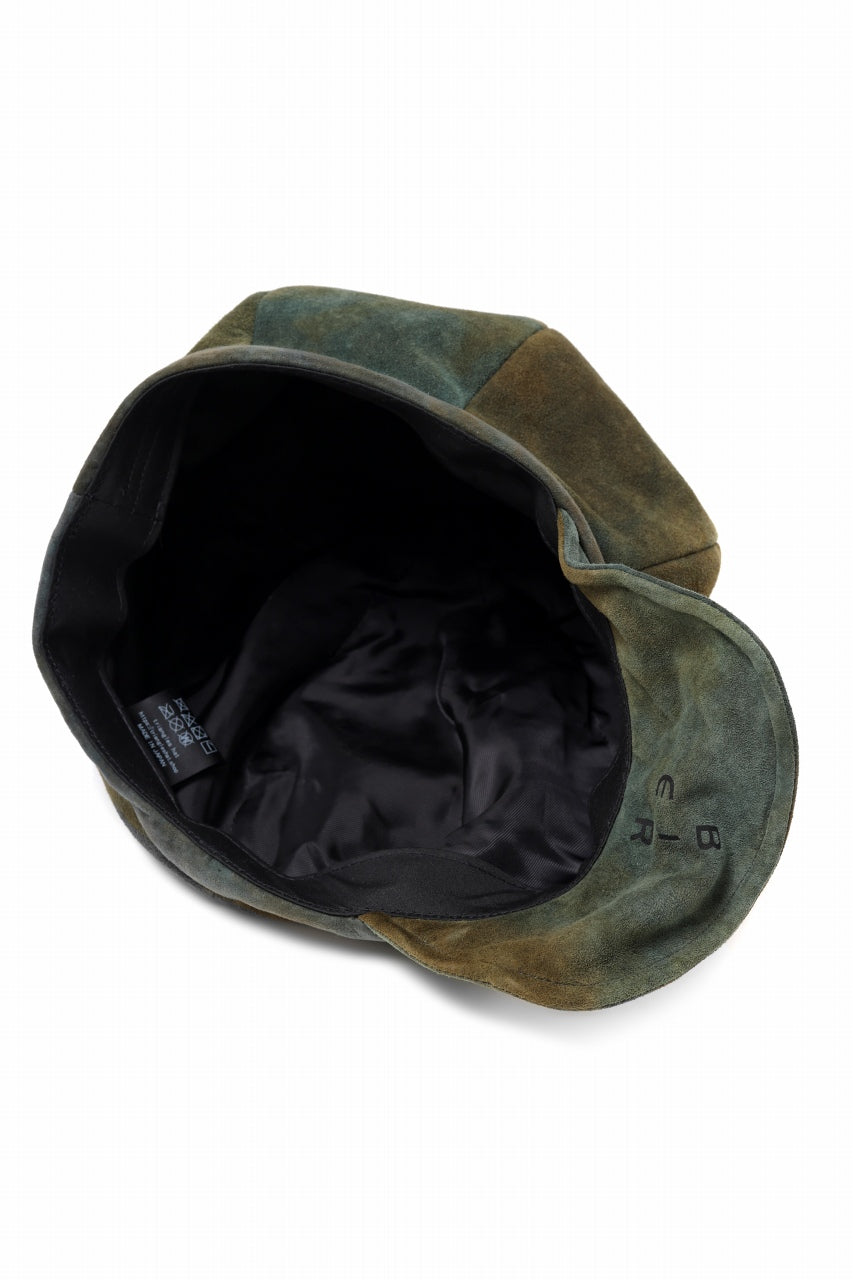 Load image into Gallery viewer, ierib Leather Casquette / Lamb Suede (GRAY)