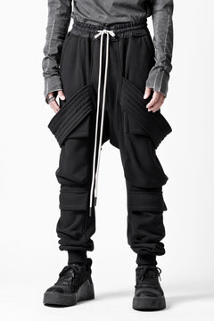 画像をギャラリービューアに読み込む, A.F ARTEFACT BOMBER HEAT BELTED SARROUEL CARGO PANTS (BLACK)