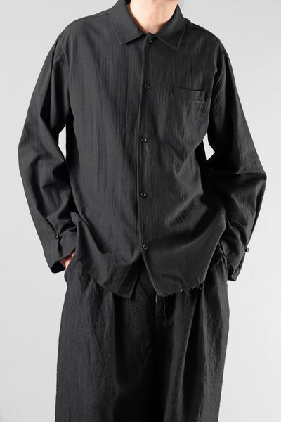 Professor.E EMBROIDERED SHIRT (BLACK)