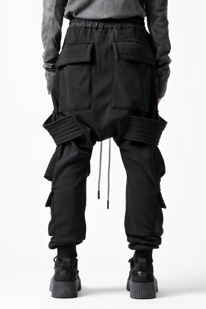 画像をギャラリービューアに読み込む, A.F ARTEFACT BOMBER HEAT BELTED SARROUEL CARGO PANTS (BLACK)