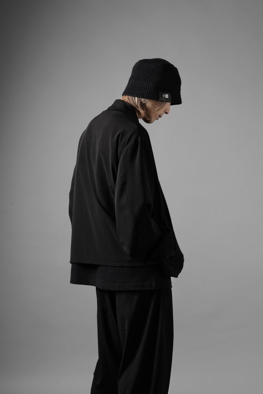 Y's x New Era® KNIT BUCKET OUTLINE HAT (BLACK)