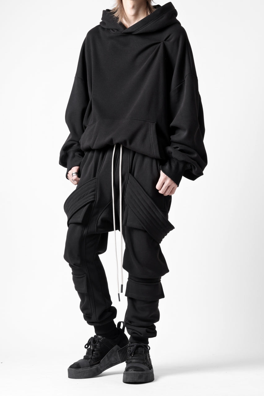 Load image into Gallery viewer, A.F ARTEFACT BOMBER HEAT BELTED SARROUEL CARGO PANTS (BLACK)