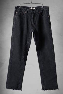 CHANGES x LOOM exclusive REMAKE REGULAR FIT DENIM PANTS / VINTAGE LEVI’S JEANS (BLACK #G)