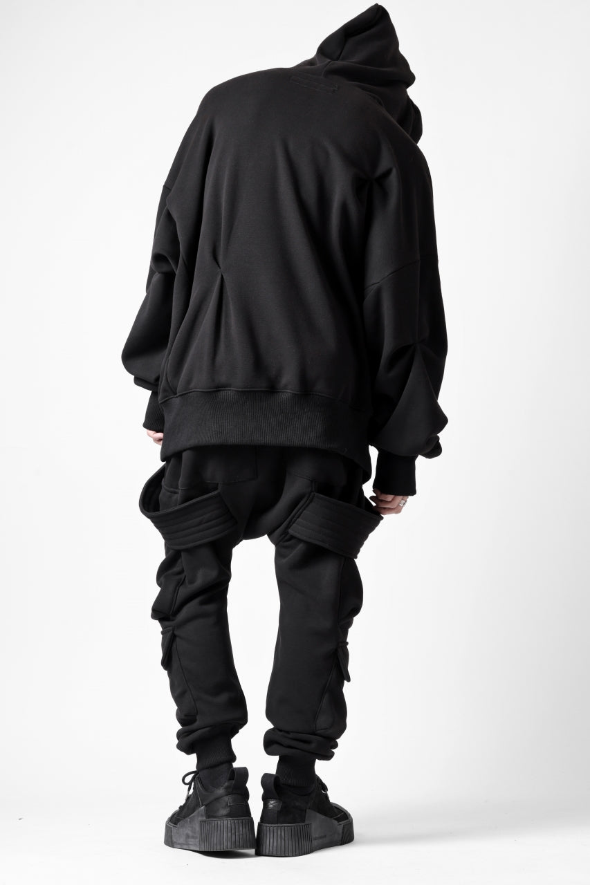 A.F ARTEFACT BOMBER HEAT BELTED SARROUEL CARGO PANTS (BLACK)