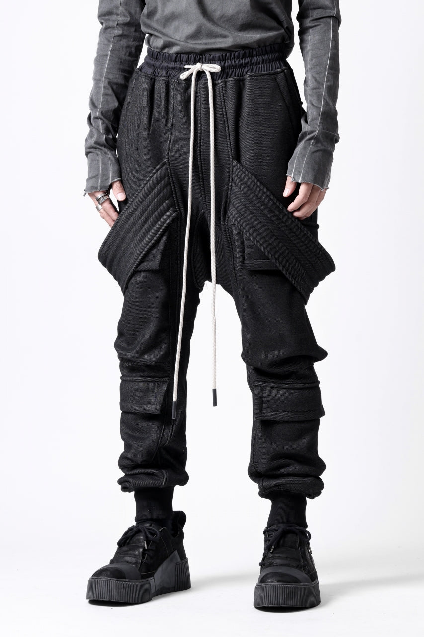 A.F ARTEFACT BOMBER HEAT BELTED SARROUEL CARGO PANTS (MIX BLACK)