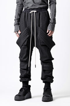 画像をギャラリービューアに読み込む, A.F ARTEFACT BOMBER HEAT BELTED SARROUEL CARGO PANTS (MIX BLACK)