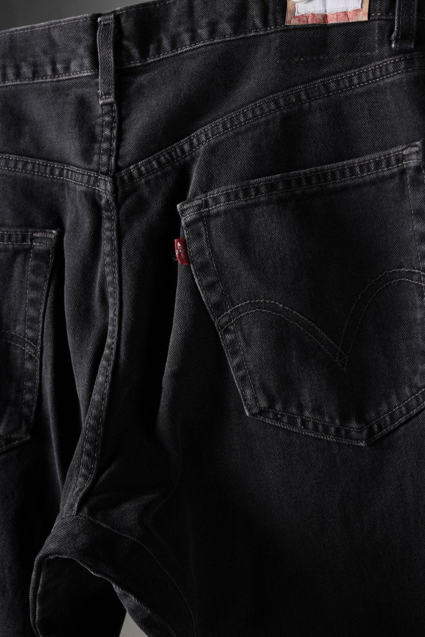 CHANGES x LOOM exclusive REMAKE REGULAR FIT DENIM PANTS / VINTAGE LEVI’S JEANS (BLACK #G)