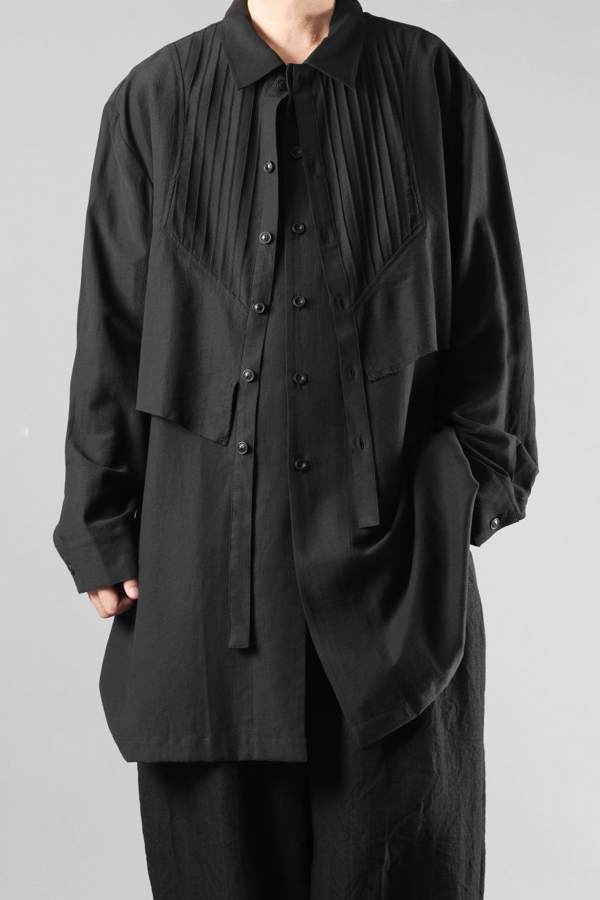 画像をギャラリービューアに読み込む, Professor.E OVERSIZED LAYERED SHIRT (BLACK)