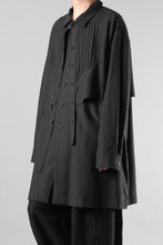 画像をギャラリービューアに読み込む, Professor.E OVERSIZED LAYERED SHIRT (BLACK)