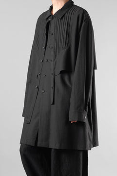 画像をギャラリービューアに読み込む, Professor.E OVERSIZED LAYERED SHIRT (BLACK)