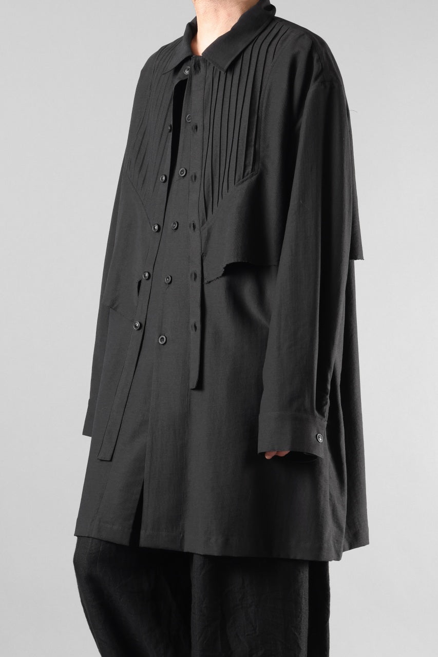 画像をギャラリービューアに読み込む, Professor.E OVERSIZED LAYERED SHIRT (BLACK)