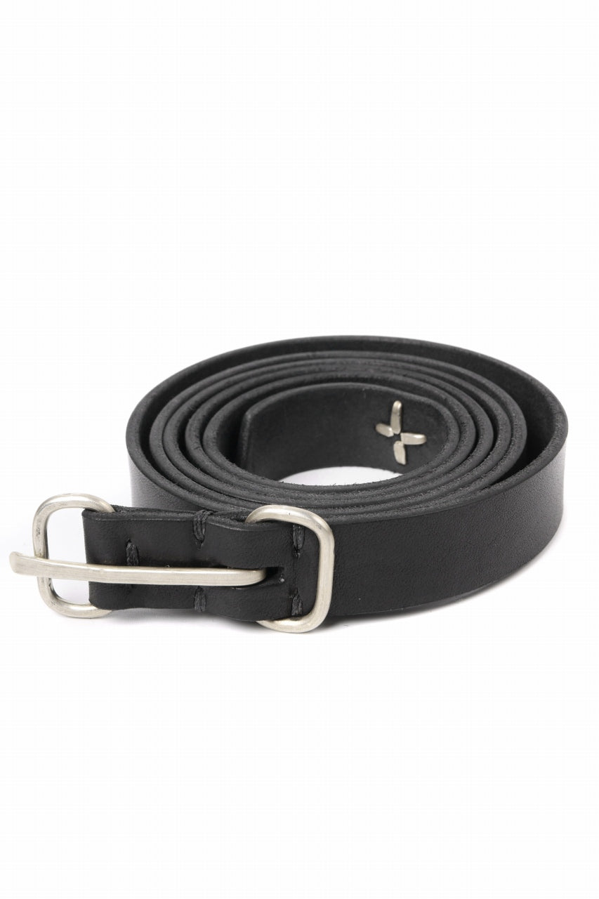 m.a+ double oval buckle thin belt / EL1B/GR3,0 (BLACK)