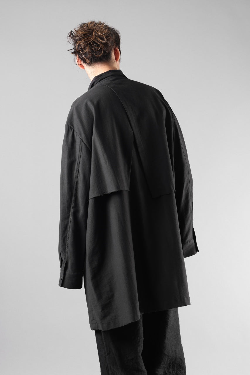 画像をギャラリービューアに読み込む, Professor.E OVERSIZED LAYERED SHIRT (BLACK)