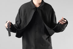 画像をギャラリービューアに読み込む, Professor.E OVERSIZED LAYERED SHIRT (BLACK)