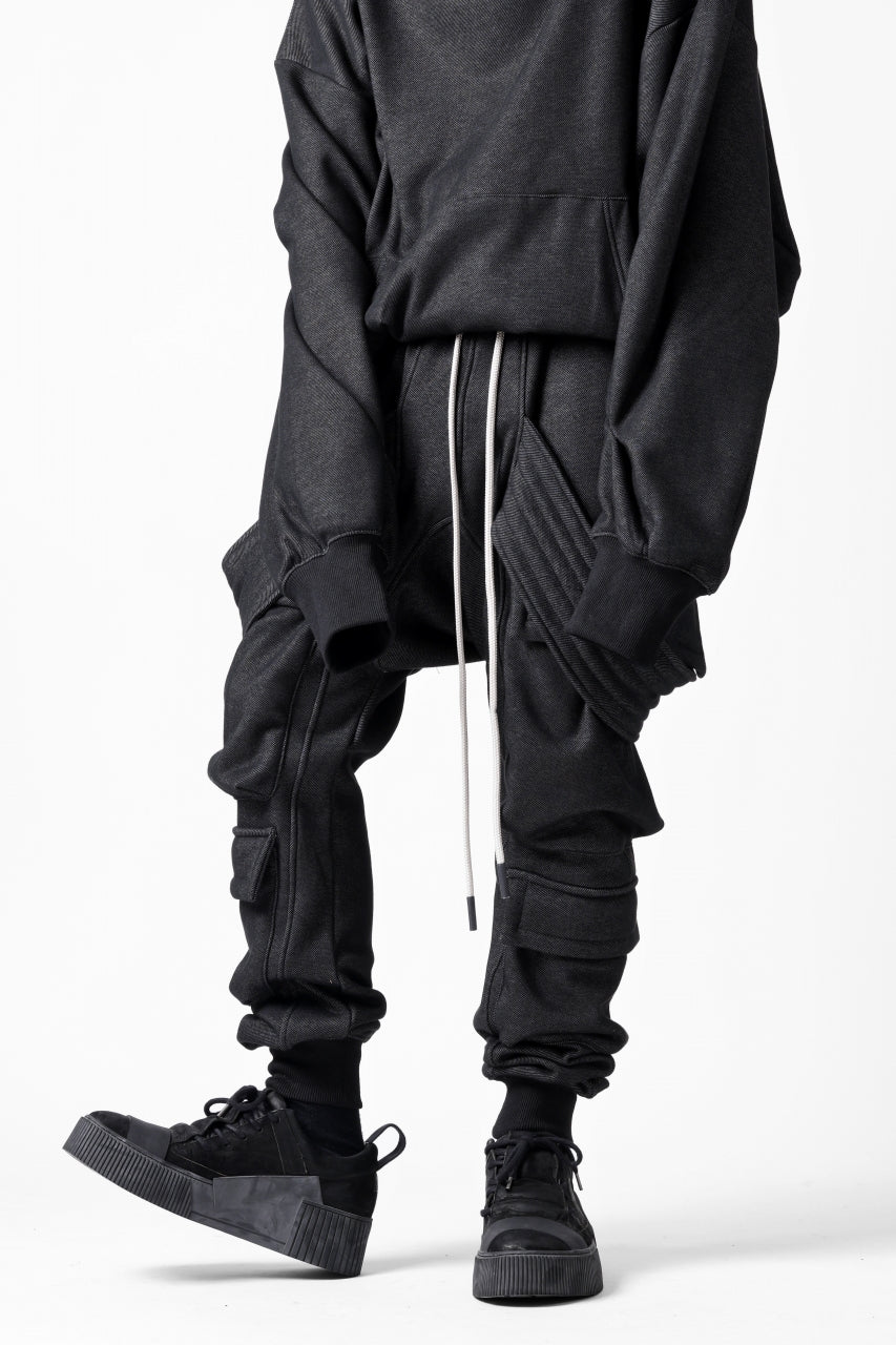 A.F ARTEFACT BOMBER HEAT BELTED SARROUEL CARGO PANTS (MIX BLACK)