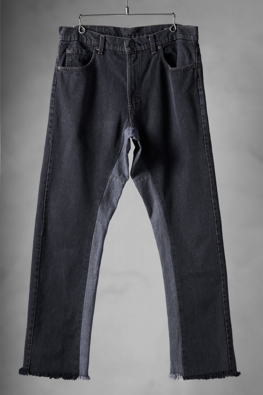 Load image into Gallery viewer, CHANGES x LOOM exclusive REMAKE REGULAR FIT DENIM PANTS / VINTAGE LEVI’S JEANS (BLACK #I)