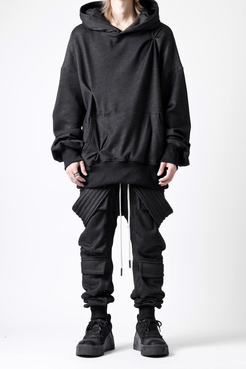 A.F ARTEFACT BOMBER HEAT BELTED SARROUEL CARGO PANTS (MIX BLACK)