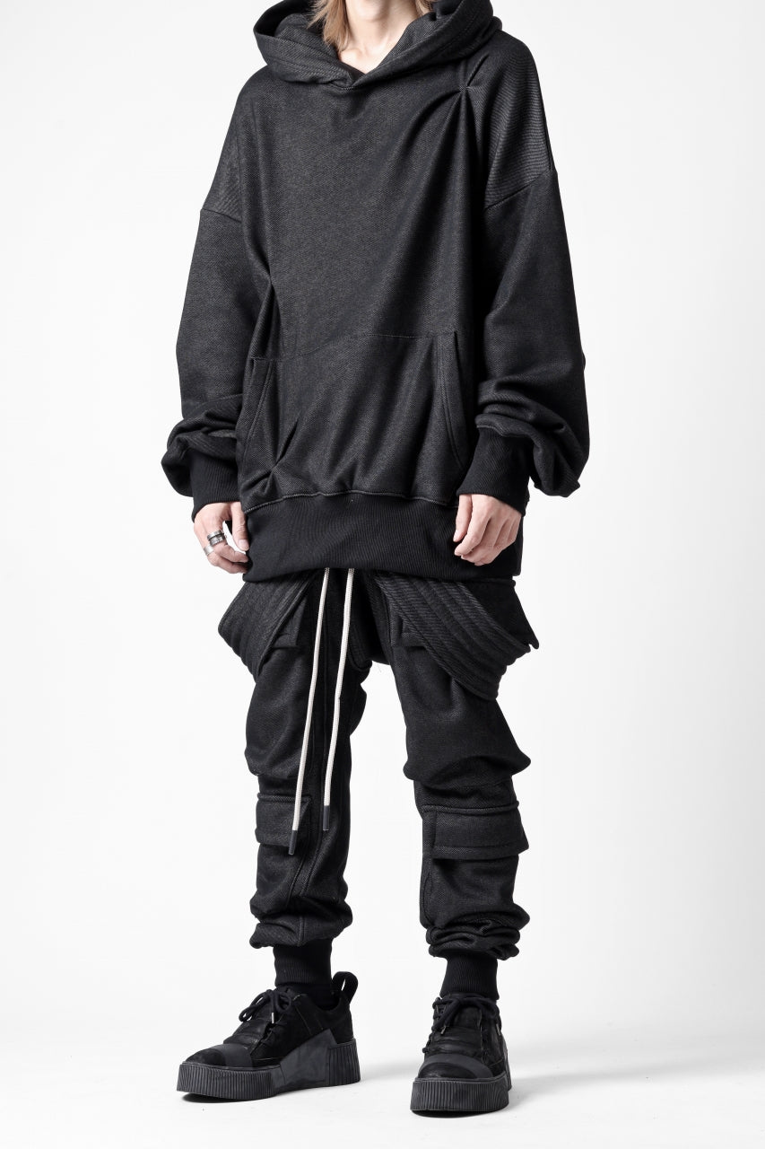 A.F ARTEFACT BOMBER HEAT TUCK HOODIE (MIX BLACK)