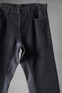 Load image into Gallery viewer, CHANGES x LOOM exclusive REMAKE REGULAR FIT DENIM PANTS / VINTAGE LEVI’S JEANS (BLACK #I)