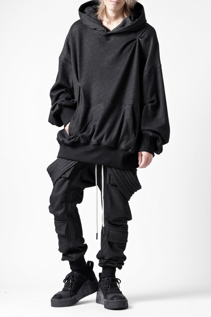 A.F ARTEFACT BOMBER HEAT TUCK HOODIE (MIX BLACK)