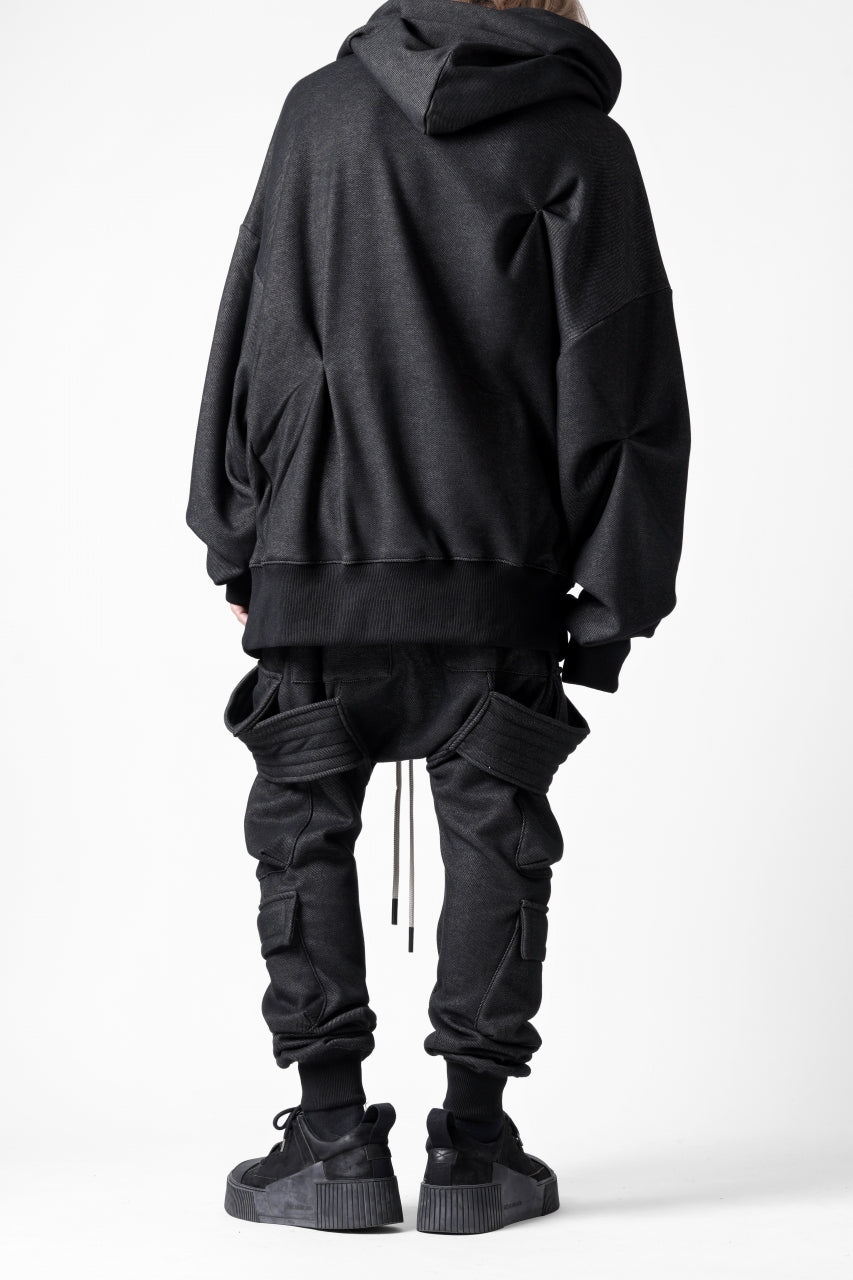 A.F ARTEFACT BOMBER HEAT BELTED SARROUEL CARGO PANTS (MIX BLACK)