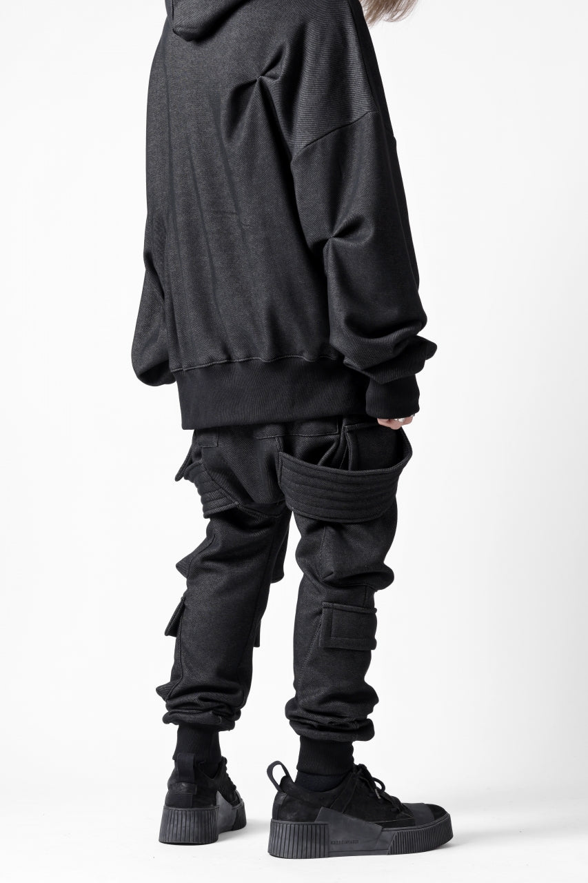 A.F ARTEFACT BOMBER HEAT TUCK HOODIE (MIX BLACK)