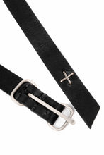 Load image into Gallery viewer, m.a+ double oval buckle thin belt / EL1B/GR3,0 (BLACK)