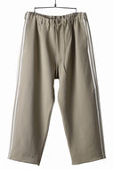Y-3 Yohji Yamamoto THREE STRIPES TRACK PANTS (KHAKI x OFF WHITE)