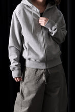 画像をギャラリービューアに読み込む, entire studios SLIM ZIP UP SWEAT PARKA (GREY MARLE)