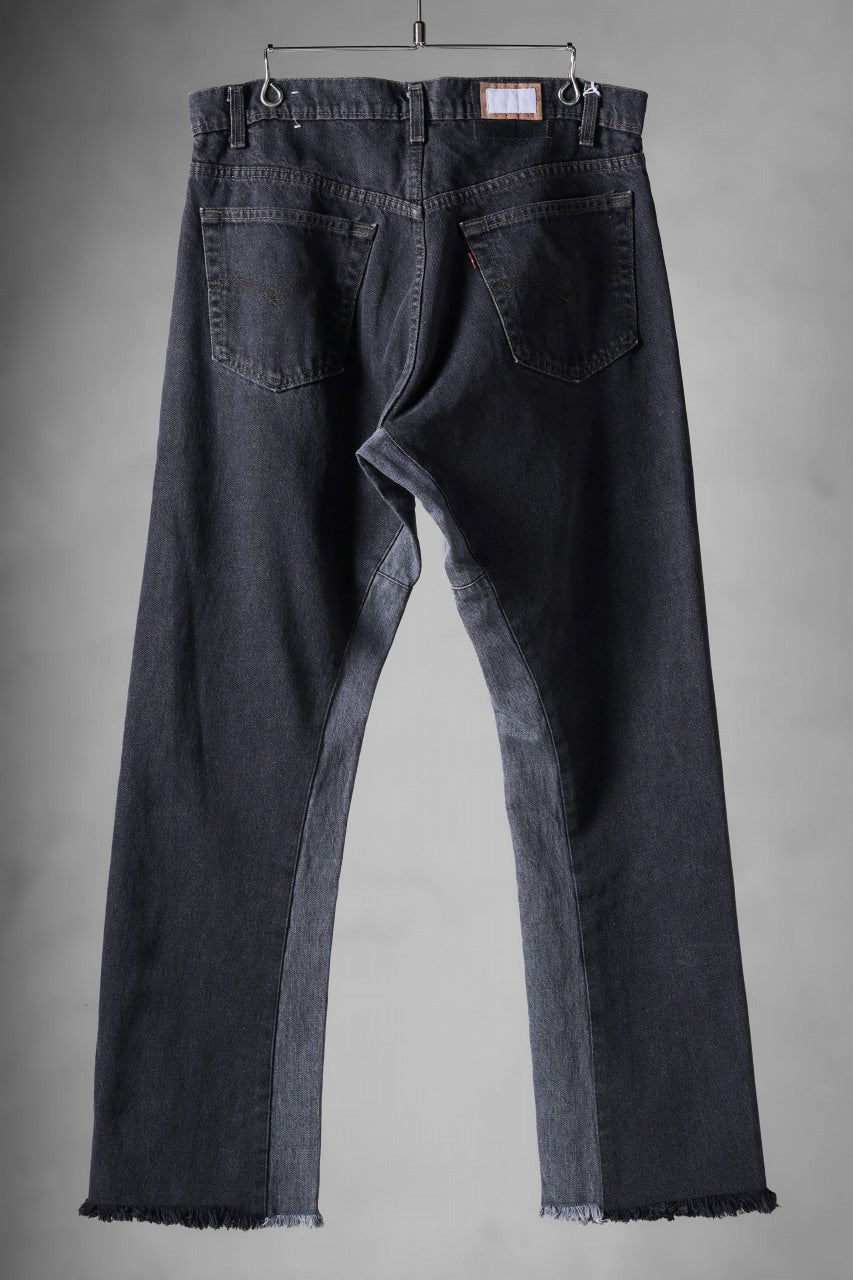 CHANGES x LOOM exclusive REMAKE REGULAR FIT DENIM PANTS / VINTAGE LEVI’S JEANS (BLACK #I)